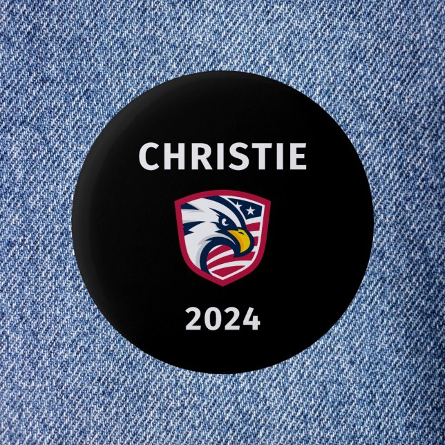 Chapa Redonda De 5 Cm Águila electoral de Chris Christie 2024, patriota  (Subido por el creador)