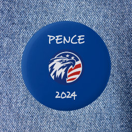 Chapa Redonda De 5 Cm Águila electoral de Mike Pence 2024 - Oscura
