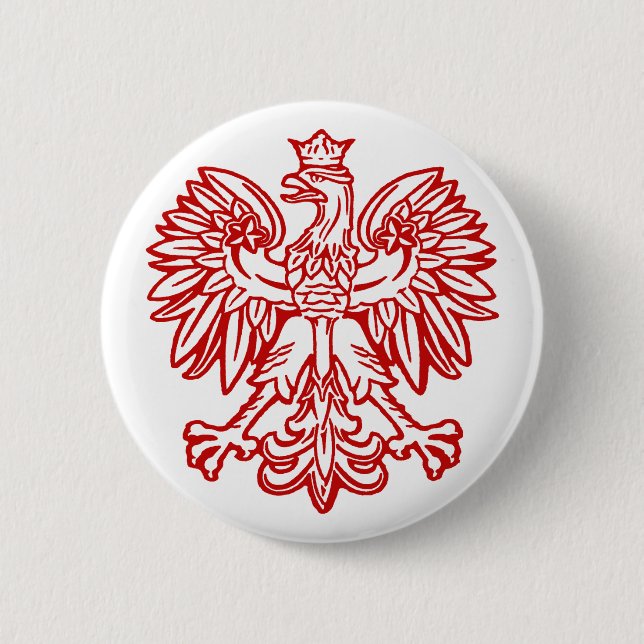 Chapa Redonda De 5 Cm Águila polaca (Anverso)