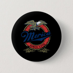 Chapa Redonda De 5 Cm Águila Retro Merica 4 De Julio Divertido Hombres M