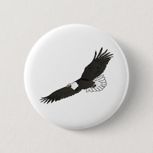 Chapa Redonda De 5 Cm Aguila volando