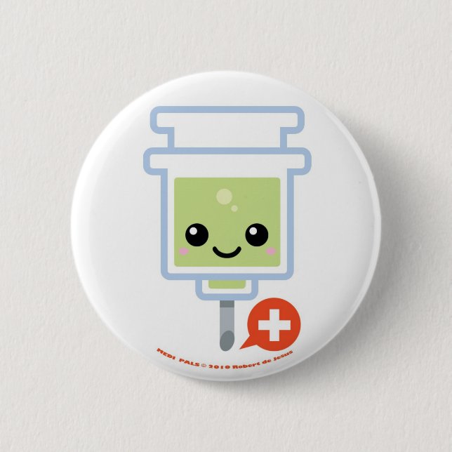 Chapa Redonda De 5 Cm Aguja de los Pals de Medi (Anverso)