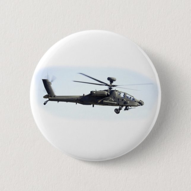 Chapa Redonda De 5 Cm AH-64 Apache (Anverso)