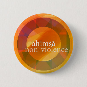 Chapa Redonda De 5 Cm ahimsā - no-violencia