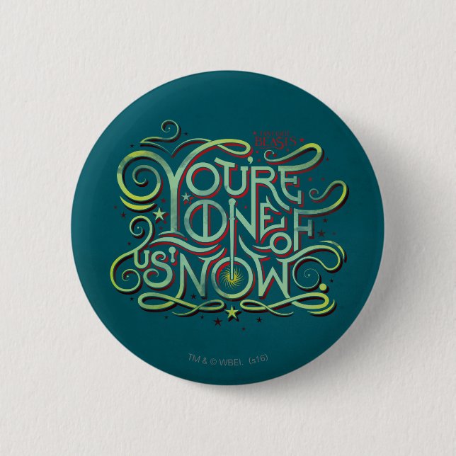 Chapa Redonda De 5 Cm Ahora eres uno de nosotros, Green Graphic (Anverso)