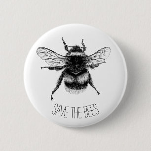 Chapa Redonda De 5 Cm Ahorre las abejas