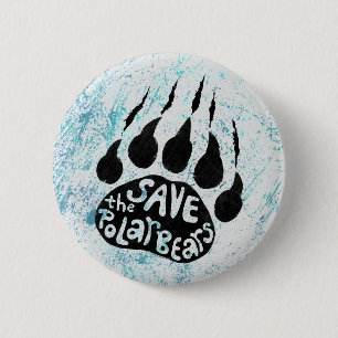 Chapa Redonda De 5 Cm Ahorre los osos polares