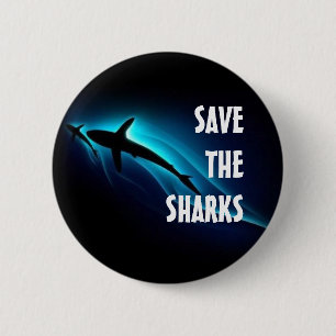 Chapa Redonda De 5 Cm Ahorre los tiburones