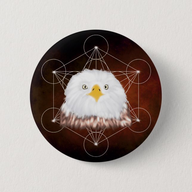 Chapa Redonda De 5 Cm aigle metatron (Anverso)