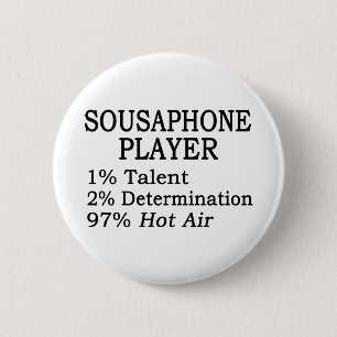 Chapa Redonda De 5 Cm Aire caliente del jugador del Sousaphone