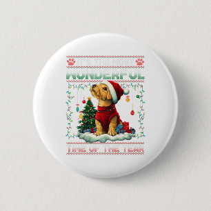 Chapa Redonda De 5 Cm Airedale Terrier Decoraciones de árbol de Navidad 
