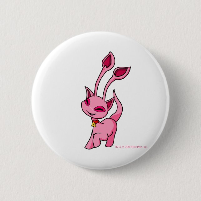 Chapa Redonda De 5 Cm Aisha rosado Prancing (Anverso)