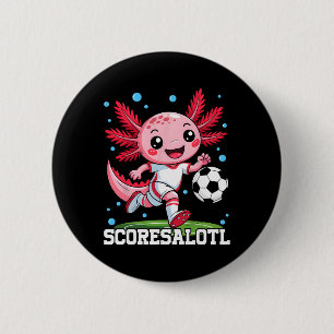 Chapa Redonda De 5 Cm Ajolote de fútbol lindo y divertido Scoresalotl Xo