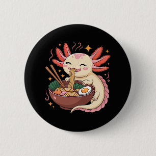 Chapa Redonda De 5 Cm Ajolote Lindo Come Fideos Ramen