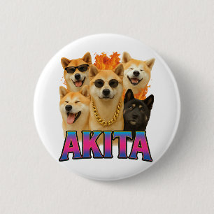 Chapa Redonda De 5 Cm Akita