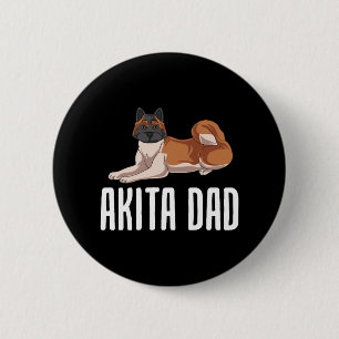 Chapa Redonda De 5 Cm Akita Dad