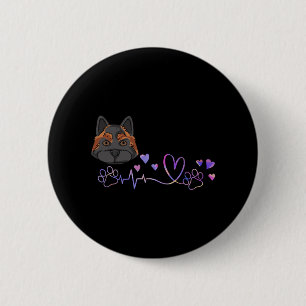 Chapa Redonda De 5 Cm Akita Heart