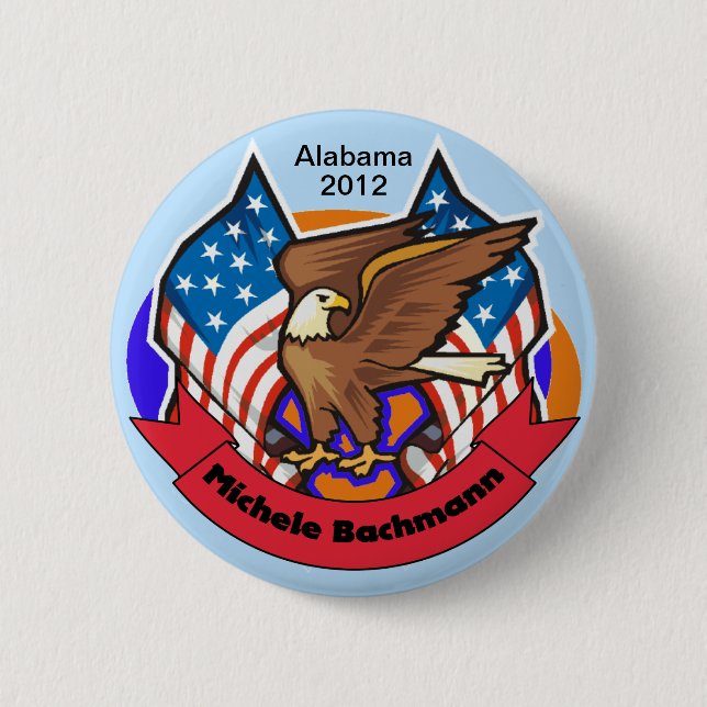 Chapa Redonda De 5 Cm Alabama 2012 para Micaela Bachmann (Anverso)
