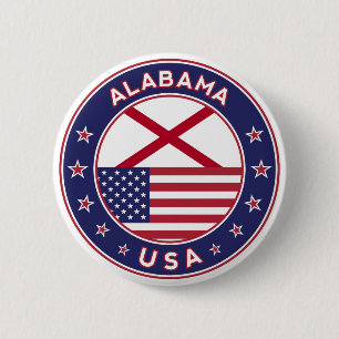 Chapa Redonda De 5 Cm Alabama, Estados Unidos, camiseta de Alabama, Alab