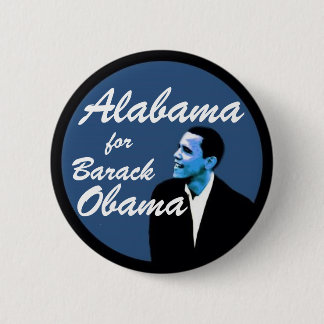 Chapa Redonda De 5 Cm Alabama para Barack Obama