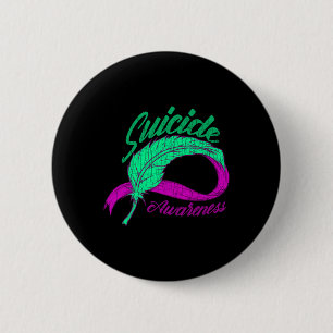 Chapa Redonda De 5 Cm Alas de concientización suicida Regalo de salud me