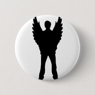 Chapa Redonda De 5 Cm Alas del icono de la forma del ángel