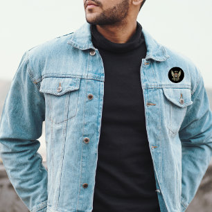 Chapa Redonda De 5 Cm Alas Esqueleto Piloto Nacido Para Montar Cielos Av