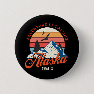 Chapa Redonda De 5 Cm ¡Alaska espera!