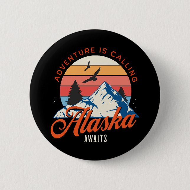 Chapa Redonda De 5 Cm ¡Alaska espera! (Anverso)