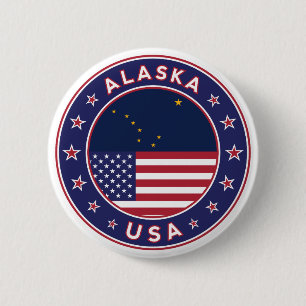 Chapa Redonda De 5 Cm Alaska, Estados Unidos