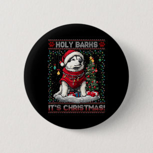 Chapa Redonda De 5 Cm Alaska Malamute Decoraciones de árboles de Navidad