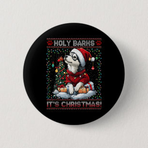 Chapa Redonda De 5 Cm Alaska Malamute Decoraciones de árboles de Navidad