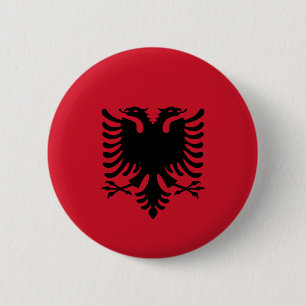 Chapa Redonda De 5 Cm Albania - Bandera albanesa