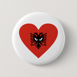 Chapa Redonda De 5 Cm Albanian Heart - For real Albanians!