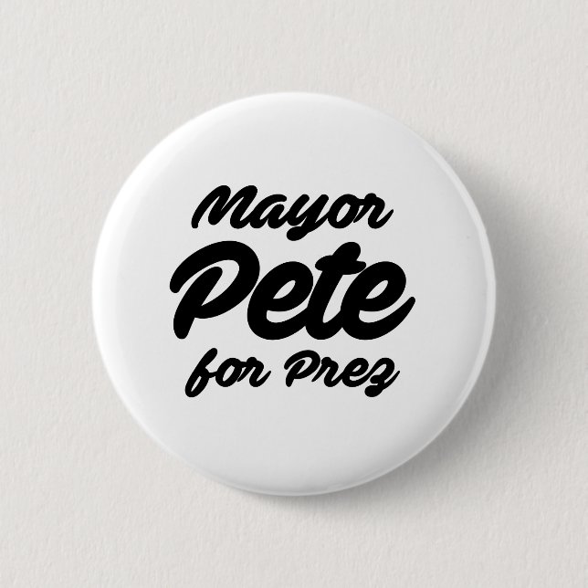 Chapa Redonda De 5 Cm Alcalde Pete para Prez (Anverso)