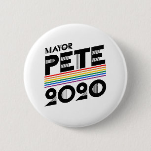 Chapa Redonda De 5 Cm Alcalde Pete Pride 2020