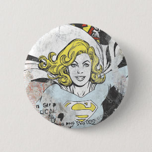 Chapa Redonda De 5 Cm Alcaparras cómicas 3 de Supergirl