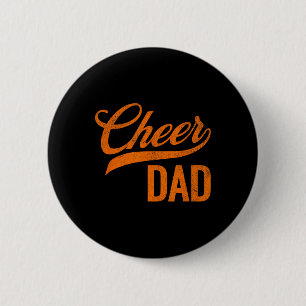 Chapa Redonda De 5 Cm Alegra Papá Naranja Cheerleading Coincidente con l