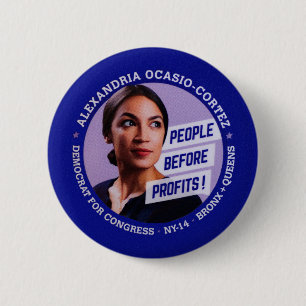 Chapa Redonda De 5 Cm Alejandría Ocasio-Cortez