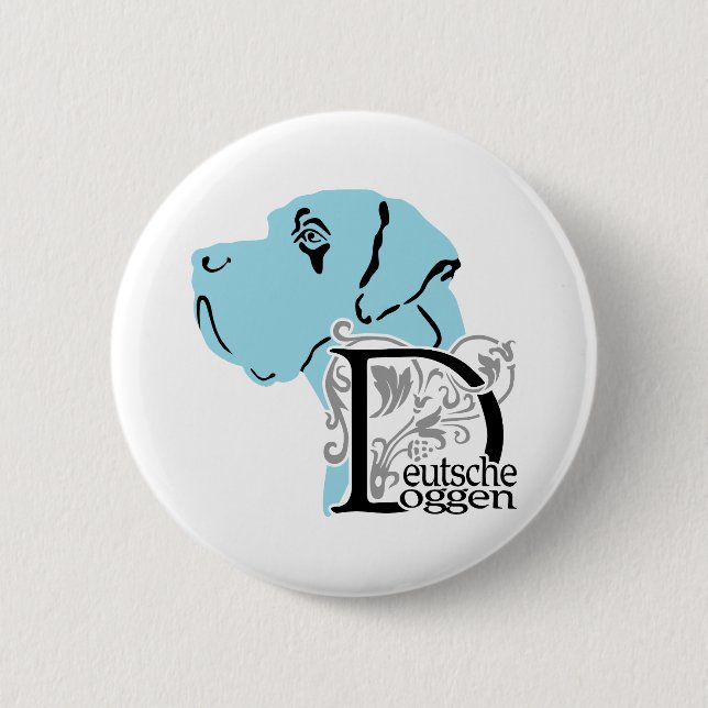 Chapa Redonda De 5 Cm Alemán: Perro (Anverso)