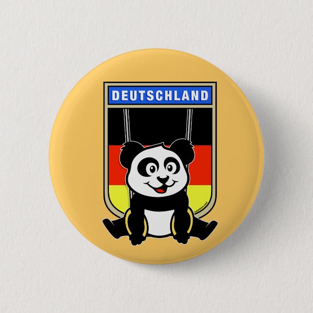 Chapa Redonda De 5 Cm Alemania Rings Panda (Anverso)