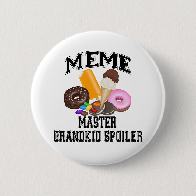 Chapa Redonda De 5 Cm Alerón Meme del Grandkid (Anverso)