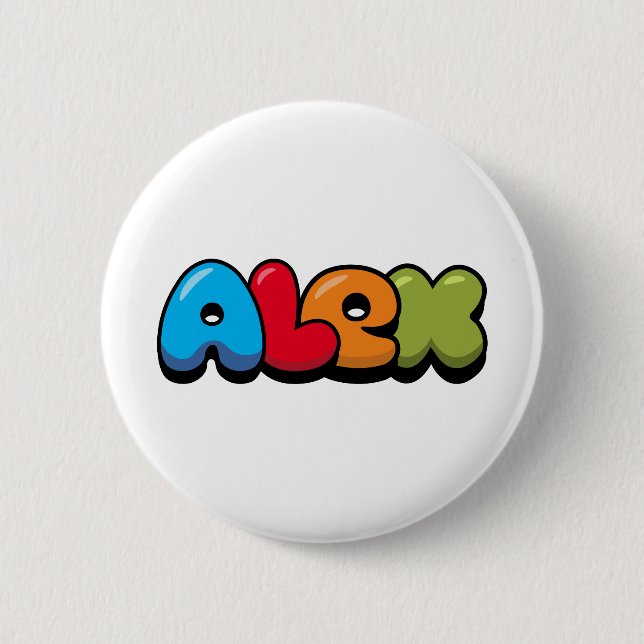Chapa Redonda De 5 Cm Alex (Anverso)