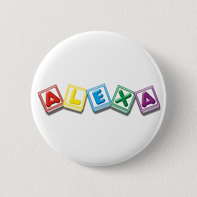Chapa Redonda De 5 Cm Alexa (Anverso)