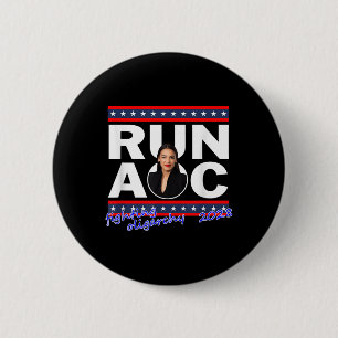 Chapa Redonda De 5 Cm Alexandria 2028 Aoc Para Presidente 2028