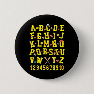 Chapa Redonda De 5 Cm Alfabeto Suave Abecedario Números Letras Niños Niñ