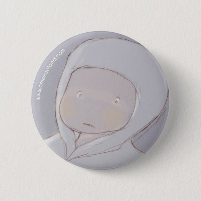 Chapa Redonda De 5 Cm Alfiler azul (Anverso)