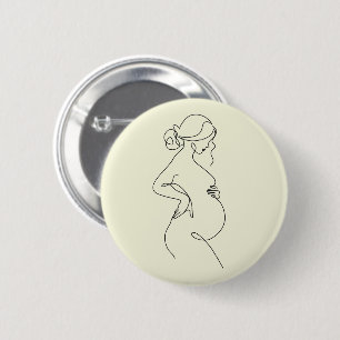 Chapa Redonda De 5 Cm Alfiler de Favor de Baby Shower para Futuras Mamás