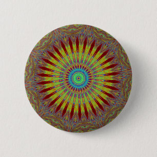 Chapa Redonda De 5 Cm Alfombra iraní de origen étnico africano, patrón t
