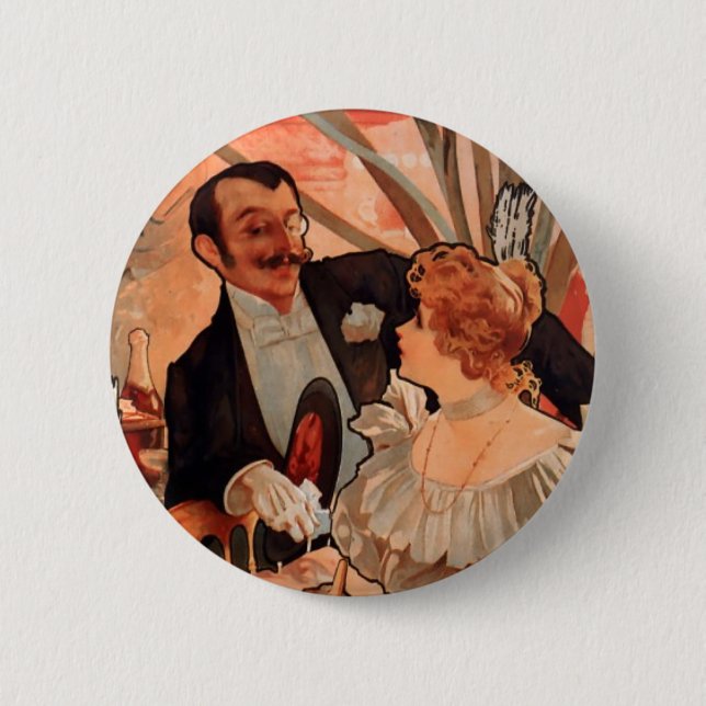 Chapa Redonda De 5 Cm Alfons Mucha (Anverso)